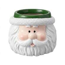 1 Pc Christmas Snowman Santa Claus Resin Succulent-Planter Pot With Drainage Hole, Cartoon Mini Flower Container For Small Succulents, Desktop Window Sill Holiday Home Office Decor - Elder - View 9