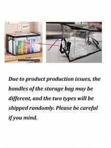 2PCSThickened, Foldable, Transparent PVC Storage Box Featuring A Clear Viewing Window; A Durable, Waterproof Rectangular Container Suitable For Books, Toys, Stationery, And Snacks-Space-Saving And Ideal For Home Or Classroom Organization. - View 11