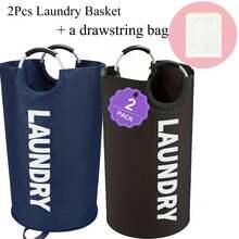 1/2 Pack Large Laundry Basket With Foldable Laundry Bag, Independent High Hanger,  The Handle Ring Adopts A Half Ring Design And The Connection Is More Secure And Wear-Resistant, Halloween Costumes Basket , Decoración Navideña 2026 - View 14