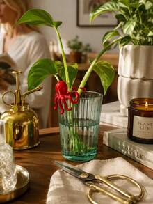 2/1pc Octopus Shaped Plant Stem Holder Cute Octopus Vine Support Resin Hydroponic Plant Clip Fun Plant Stem Support Decoration Creative Aquatic Plant Fixing Decor Indoor Hydroponic Plant Accessory - Multicolor - View 1
