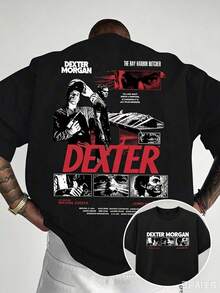 1 Camiseta De Manga Corta Holgada Con Estampado De Moda Para Hombre - 樣式1 - 查看 8