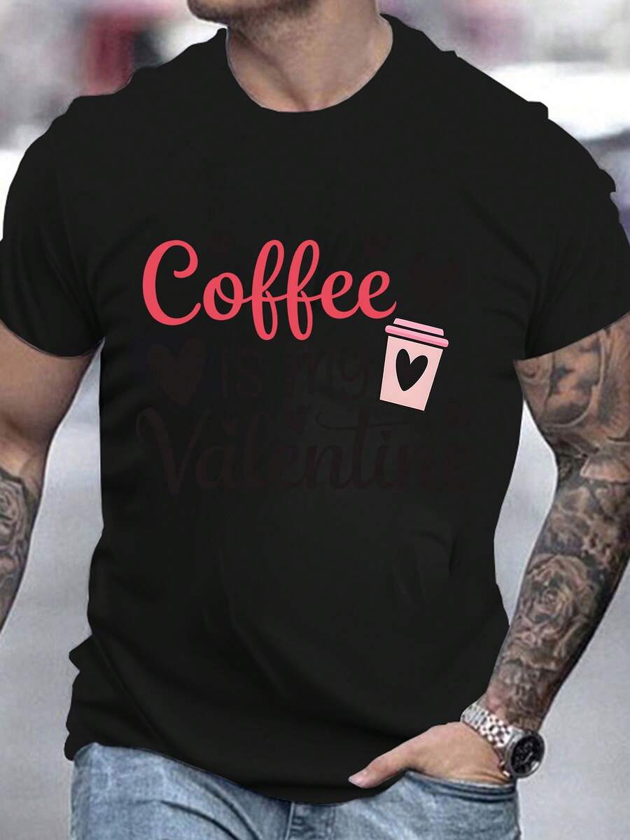 Men T-Shirts - 黑色 - 查看 1
