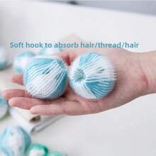 6pcs Random Color Washing Machine Lint Remover, Nylon Material, Can Clean Clothes, Capture Pet Hair, Washing Machine Dedicated Magic Lint Brush (1/3/6pcs Random Color) - A - View 4