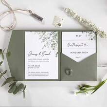 1/5 Premium Envelope Card Holder Printed Wedding Invitation Postcard 30% Off Invitation Cover - A - View 1