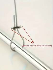 Adjustable Steel Cable Lock, Suitable For 1-2mm Cable Screw Fixing Device, Perfect For Hanging Lights, Holiday Decorations And Outdoor Camping Locks. - Silver - View 5