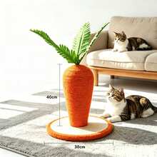 Carrot-Shaped Cat Scratching Post & Scratching Board, Durable Non-Shedding Cat Scratching Pole, Suitable For Indoor Kittens & Adult Cats - Multicolor - View 5