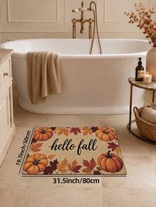 DAJIANG 1PC Autumn Harvest Welcome Doormat, Pumpkin Harvest Minimalist Area Rug, Cashmere Material, Thermal Lined, Thickened, Cute Cartoon, Comfortable Soft Casual Style, Machine Washable, Suitable For Kitchen, Bathroom, Dining Room, Hallway, Party, Gathering, New Year, All Seasons, Autumn Yard Decor, Autumn Home Decor, Room Decor, Festival Decor Room - Multicolor - View 14