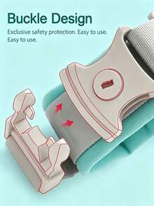 1Pc Anti Lost Wrist Link With Safety Lock, 1.5m Retractable Spring Anti Separation Wrist Strap, Breathable Soft Cotton Adjustable Wristband Walking Hand Rope For Outdoor Travel Mall Crowd Safety Control - Multicolor - View 6