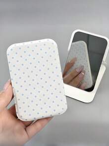 Portable Handheld Makeup Mirror, Minimalist Handheld Makeup Mirror, PU Leather Compact Folding Small Mirror, Lightweight Mini Desktop Mirror, Essential Travel Beauty Gear, Multi-Functional Daily Makeup Tool, Perfect Holiday Gift & Giveaway, Premium Beauty - Multicolor - View 8