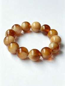 1pc Bohemian Round Bead Faux Agate Exaggerated Minimalist Women's Beaded Bracelet Party Gathering Multicolor-Mixed Color Random - Bracelet - View 19