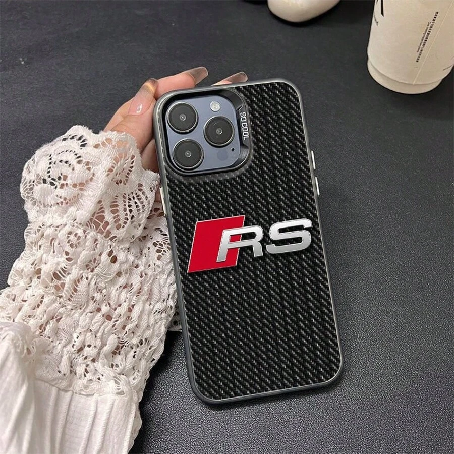 [Spedizione 24h Da DE/FR/ES] Sporty Performance Style Carbon Fiber Texture Metallic Finish Premium Shockproof TPU Fashion New Arrival European And American Ins  Phone Case For IPhone 18 ProMax Pro 17 E 16 Plus 15 14 13 12 11 8 7 XS Max X XR Air  S26 Ultra Plus S25 S21 Sunggalaxys24 Sunggalaxys23 FE Sunggalaxys22  15 Ultra Pro 14 13 Sunggalaxys24 Sunggalaxys23 FE Sunggalaxys22 - Black - View 1