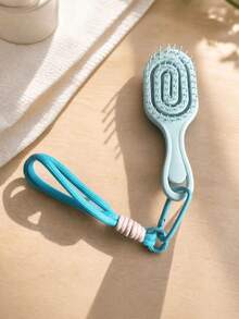 Sisir Oval Mini, Sisir Portabel Wanita, Cocok untuk Perjalanan, Aktivitas Luar Ruangan, Kantor dan Sekolah, Cocok untuk Rambut Basah dan Kering, Penggunaan Sehari-hari, Sisir Pijat Ringan dengan Tali Gantung, Sisir Rambut Keriting, Tersedia Berbagai Warna - A - View 17