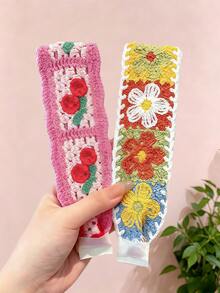 1/2/4pcs/Set Mori Style Pastoral Hook-And-Loop Hair Accessories, Fresh And Sweet - Suitable For Women And Girls, Applicable For Daily, Back To School, Vacation, Party - Multicolor - View 6