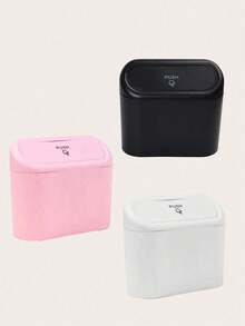 1pc Black Mini Creative Car Trash Can - A - View 9