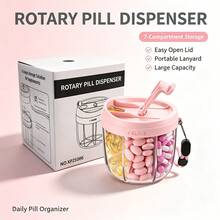 Portable Pill Box 7-Day Large Capacity Pill Storage Box Vitamin Storage Box Anti-Confusion Design Large Opening Easy Access Travel Pill Box - Two-ribbed Pill Box - View 8