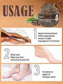 AURANY Coffee Foot Scrub, Foot Exfoliating Scrub, Foot And Hand Scrub With Coffee Extract, Deep Cleansing Callus Remover, Suitable For Dry And Cracked Feet And Hands, Moisturizing Home SPA Foot Care, Suitable For All Skin Types, 250g - Coffee - View 7
