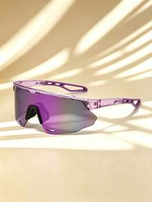 1pc Cycling Protective Eyewear Colorful One-Piece Sports Glasses - Solid Color - View 2
