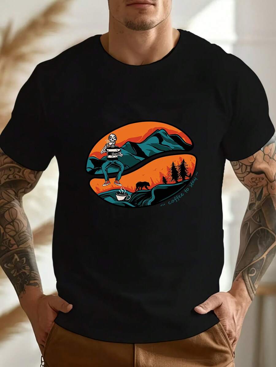 Men T-Shirts - Black - View 1