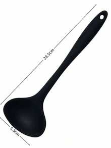 1 buah Sendok Sup Silikon Tahan Panas, Peralatan Dapur Anti Lengket, Desain Ergonomis Gagang Panjang, Sendok Sup Multifungsi, Cocok untuk Memasak dan Menyajikan Sup, Semur, Saus Cabai, Kuah Daging, Saus, Aman untuk Mesin Pencuci Piring - View 13