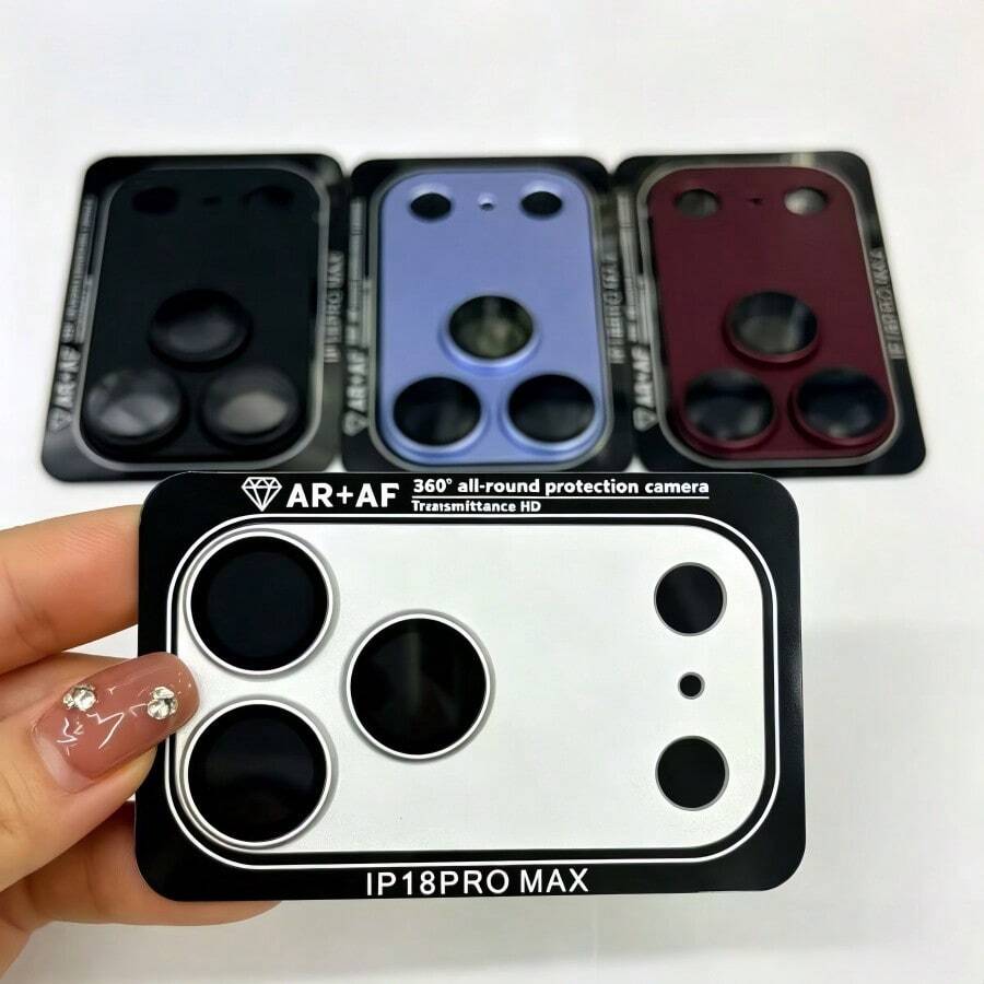 2026 New Silver Camera Lens Protector Film Compatible With Iphone 18 Pro Max/18 Pro, Anti-Scratch Lens Film, AR High-Definition Glass, Fashion Design Premium Phone Accessory