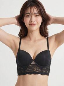 Mystèrelle 女士性感 U 型背文胸、隐形聚拢文胸，适合露背连衣裙、内衣 - 黑色 - 查看 4