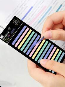 1 Set 300pcs Morandi Macaron Thin Fluorescent Index Tabs, Semi-Transparent PET Self-Adhesive Page Markers, Writable & Reusable Sticky Notes For Book Annotation, No Residue, No Damage To Pages, Waterproof High-Bright Translucent Index Tabs For Reading & Classification - one-size - View 4