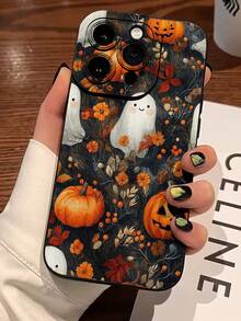 Halloween 1pc Precision Hole Straight Edge Painted Thick Anti-Drop Phone Case Protective Cover Compatible With IPhone 17pro/17Air/17/17promax/16/11/16pro/16plus/16promax/16e/15Promax/13/14/12/XS/XR/7G/8P, Compatible With Samsung Galaxy A27/A37/A57/S26/S26PLUS/S26 Ultra/S25/S25PLUS/S25 Ultra/A17/A07/A16/A36/A26/A56/A50/A12/A32/A52/S24PLUS/S24Ultra/S22/A52/A53/A54/A55, Compatible With Xiaomi 11/Compatible With Redmi 10/9 Anti-Drop Phone Protective Case - Multicolor - View 2
