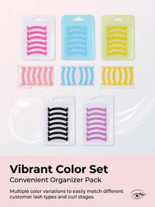 6pcs Eyelash Lift Strips, Ultra-Thin Ultra-Soft Silicone Strips, Suitable For Eyelash Lift, Eyelash Extension, Salon Use, Reusable After Cleaning - Multicolor - View 2