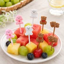 40/24/8pcs Reusable Bear Fruit Forks, Cake Forks, Kitchen Utensils, Portable Forks, Essential For Camping, Picnic, Holiday Celebration, Housewarming, Multiple Cute Designs - View 6