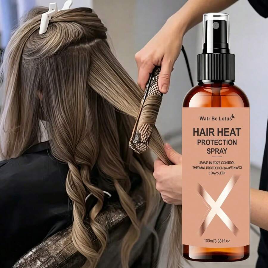 WATR BE LOTUS Semprotan Pelindung Panas Keratin 100ml, Untuk Pengering Rambut dan Pelurus Rambut, Kondisioner Tanpa Bilas, Anti-Frizz, Membuat Rambut Halus dan Berkilau, Formula Bebas Alkohol. - Pakaian formal - View 1