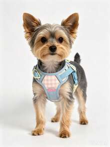 Padded Anti-Shock Dog Harness, Breathable Mesh Adjustable Pet Vest, Comfortable Anti-Choke Chest Strap For Small And Medium Dogs Outdoor Walking - Pink - View 3