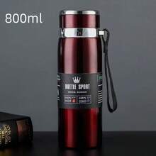 1pc 800/1000ml Large Capacity Portable Stainless Steel Vacuum Insulated Water Bottle, Fashionable Sports Style Multi-Color Cylindrical With Carrying Rope, Suitable For Outdoor Sports Warmth And Cold Protection, Ideal Gift For Anniversary And Holiday - Multicolor - View 19