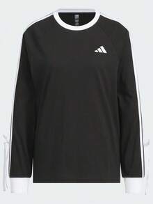Adidas Kaos Rajut Lengan Panjang Tanpa Kerah Wanita DANCE LS TEE2 TKG3858 - Hitam - View 2