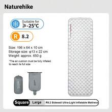 Naturehike R8.2 10cm Ultra-Light Inflatable Sleeping Pad With Side Walls, Suitable For Outdoor Camping, Hiking, And Cold Environments - Multicolor - View 15