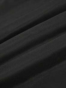 SOLOCOTE Mantel Panjang Bulu Domba Hitam untuk Anak Perempuan, Jaket Hangat Berkerah Kancing Tunggal, Gaya Jalanan Eropa Minimalis dan Serbaguna, Musim Gugur/Dingin - Hitam - View 7