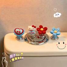 SANRIO 4款式/三麗鷗 Hello Kitty 馬桶沖水按鈕壓頭，長指甲馬桶水箱按壓輔助器，適用於宿舍、飯店、居家使用，萬聖節、聖誕節、情人節、生日送給女孩子的完美禮物（混色組隨機發貨） - 馬桶按鈕(款式隨機) - 查看 3