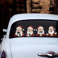 1pc Cute Santa Claus Car Sticker, Removable Vinyl Self-Adhesive Rear Window Decal, Easy To Apply & Car Glass Decoration & Halloween Christmas Sticker & Perfect Gift & Funny Christmas Car Sticker, Holiday Car Decor, Holiday Vehicle Sticker, Seasonal Window Art, High Quality Sticker, Durable Vinyl Material, Holiday Car Decor, Holiday Shopper, Christmas Decorator - Random - View 5
