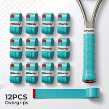 12PCS Racket Overgrip, Sweat Absorbent Non‑Slip Grip Tape, Comfort Durable Handle Wrap For Tennis Badminton Pickleball Rackets, Sports Racket Accessories - Multicolor - View 11