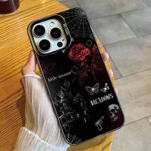 Phone Case - Vintage Gothic Style Rose Butterfly Phone Case, Unisex, Compatible With Iphone 17, 16, 15, 14, 13, 12, 11, 17 Air Plus Pro Max E Series - Translucent Black - View 4
