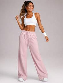 CZRLHYT Women's Pink Soft Shell Pants, Solid Color Straight Leg Outdoor Hiking Pants, Suitable For Outdoor Sports And Casual Wear, Spring/Autumn/Winter - Pink - View 6