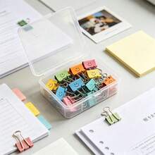 40 buah Klip Kertas Ekor Panjang Berongga Kreatif, Klip Kertas Wajah Tersenyum, Klip Map Warna-warni, Klip Buku Besar Kreatif, Hadiah Terbaik untuk Kembali ke Sekolah, Halloween, Thanksgiving, Natal dan Tahun Baru - A - View 2