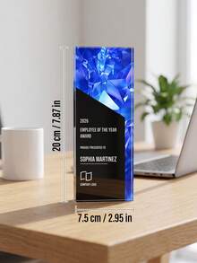 1pc Custom Logo And Text Trophy Award,Top Performer And Trophy Award,Million Dollar Club Recognition Plaque - Multicolor - View 7