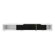 Tv Stand Black Made Of Wood For Living Room - Black and White - View 4