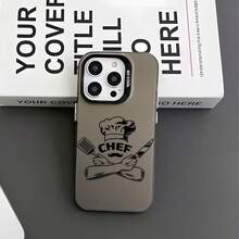 Phone Case - Chef Hat And Crossed Kitchen Utensils Pattern, Stylish And Minimalist, New Anti-Slip Large Hole Drop-Resistant Phone Case, Fun And Unique,  Gift For Both Men And Women For Holidays - 透黑 - 查看 9