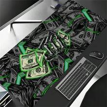 1 قطعة وسادة فأرة بتصميم دولارات بارد، طويلة مانعة للانزلاق مع العديد من الأوراق النقدية، وسادة مكتب للألعاب والمكتب، العودة إلى المدرسة، وسادة فأرة إبداعية للمكتب والألعاب والعمل - مشاهدة 10