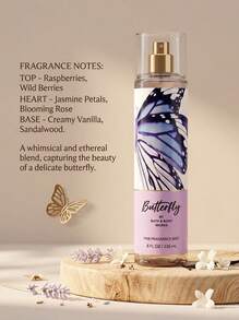 Bath and Body Works 蝴蝶香氛喷雾，女士香氛喷雾，8盎司/236毫升，无动物实验，适合送给女友、妻子、母亲、朋友，生日、毕业典礼、派对、旅行、露营、户外活动、学校、校园旅行、节日、冬季圣诞节等特殊场合。 - 蝴蝶 - 查看 2