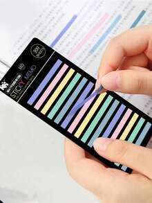 1 Set 300pcs Morandi Macaron Thin Fluorescent Index Tabs, Semi-Transparent PET Self-Adhesive Page Markers, Writable & Reusable Sticky Notes For Book Annotation, No Residue, No Damage To Pages, Waterproof High-Bright Translucent Index Tabs For Reading & Classification - one-size - View 10