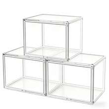 Lifevilion Clear Display Box Organizer Stackable With Magnetic Door Large Capacity Storage Box Purse Showcase For Makeup Book Collectibles - View 14