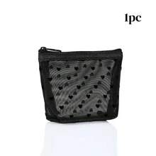 9/3/1pc Large Capacity Nylon Triangle Mesh Toiletry Bag, Portable Waterproof Makeup Bag, Multi-Functional Cosmetic Bag, Stationery Pouch, Data Cable Organizer, Coin Purse - Multicolor - View 14