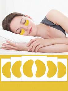 10/5 Pairs Gold Silicone Eye Patches, Reusable 360° Eye-Shaped Patches, Soft And Comfortable Eye Support Patches, Suitable For Daily Leisure And Salon Use - Multicolor - View 4